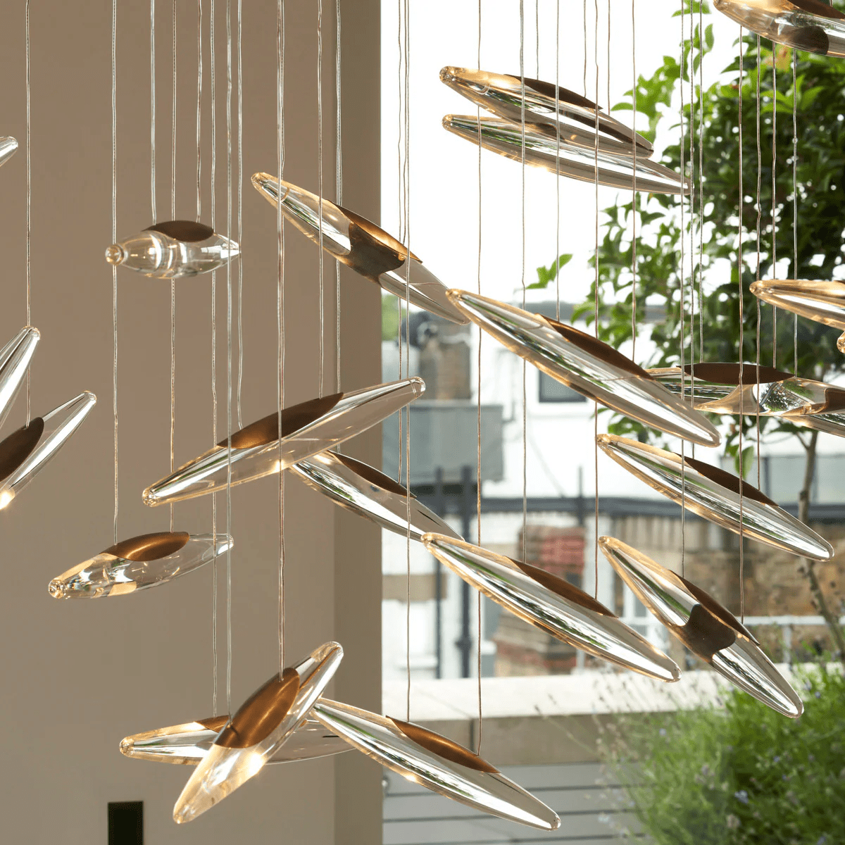 Hylor Luxury Moonlight Whispers Glass Chandelier