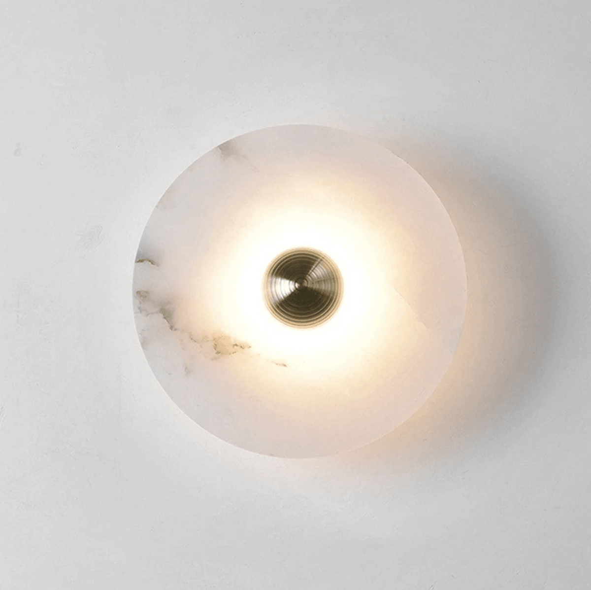 Selene Minimalist Alabaster Ceiling Light