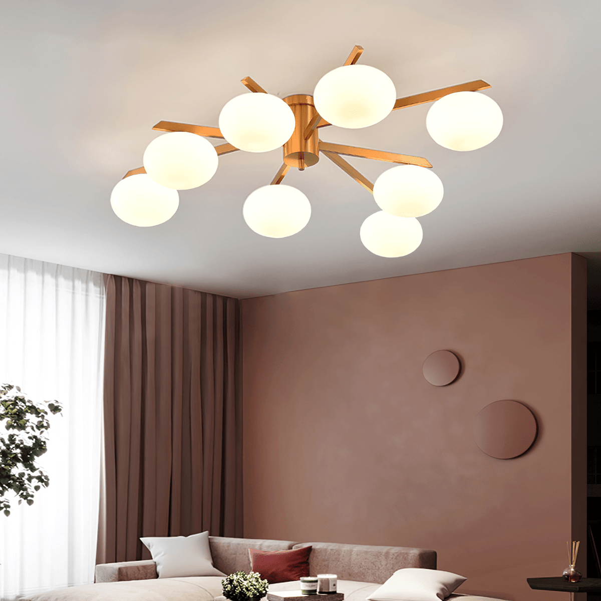 Velaraya Modern Glass Ceiling Light