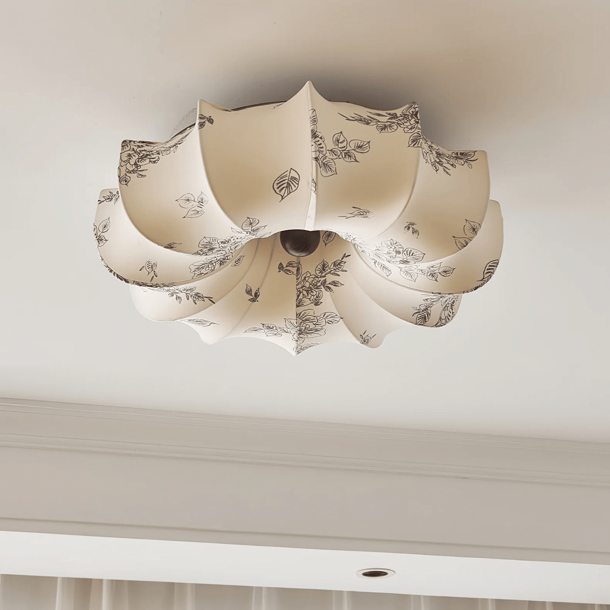 Vivaria Premium Nordic Art Wood Fabric Ceiling Light