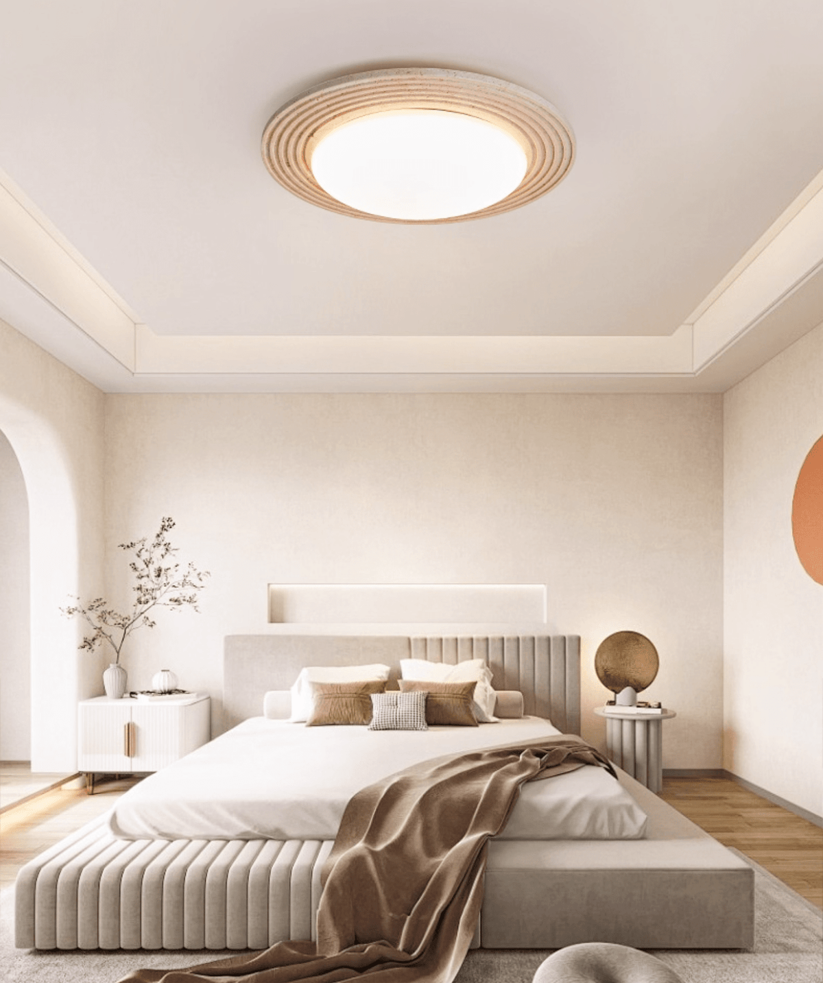 Orinir Minimalist Travertine Ceiling Light