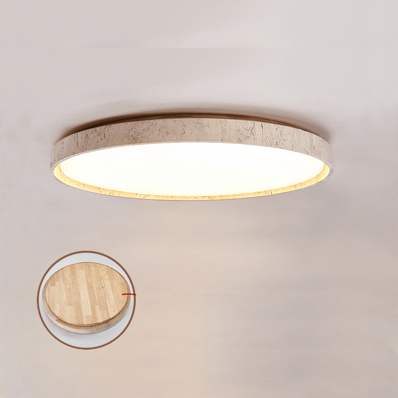 Kathy  Travertine Round Ceiling Light