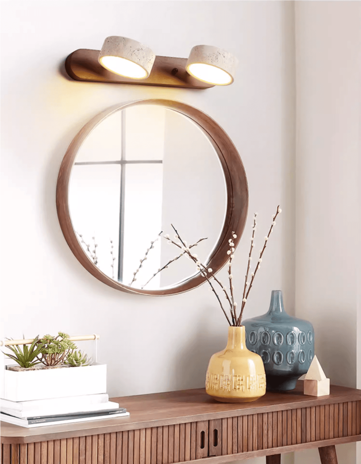 Hewen Travertine Duo Indoor Wall Light