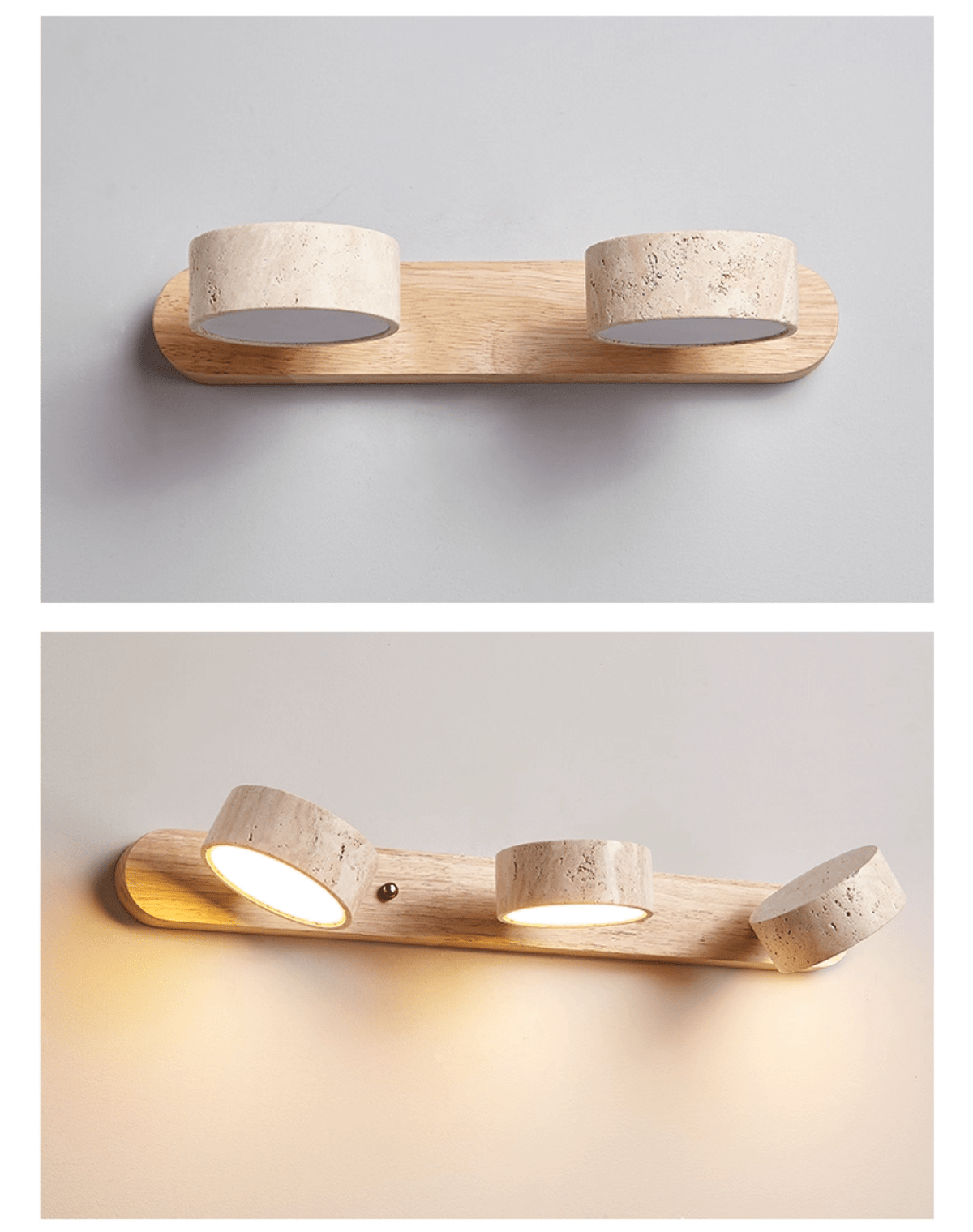 Hewen Travertine Duo Indoor Wall Light