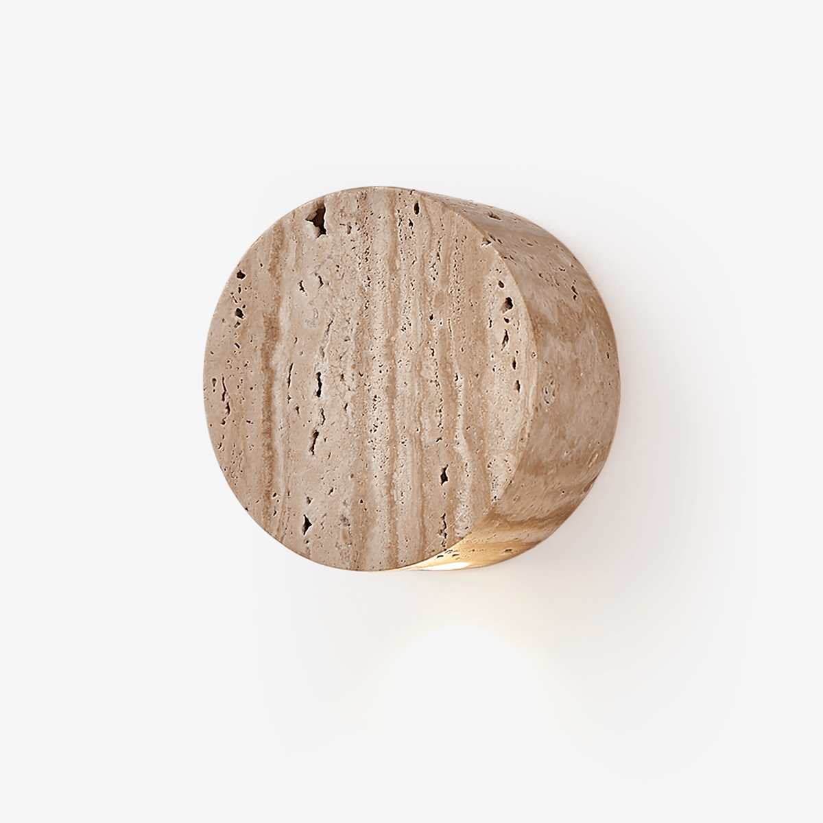 Caelan Minimalist Travertine Wall Lamp