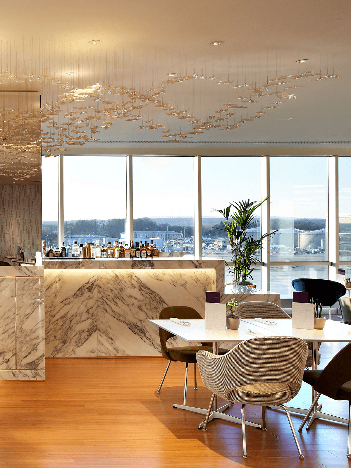 Fiva Leaf Twisted Sculptural Chandelier