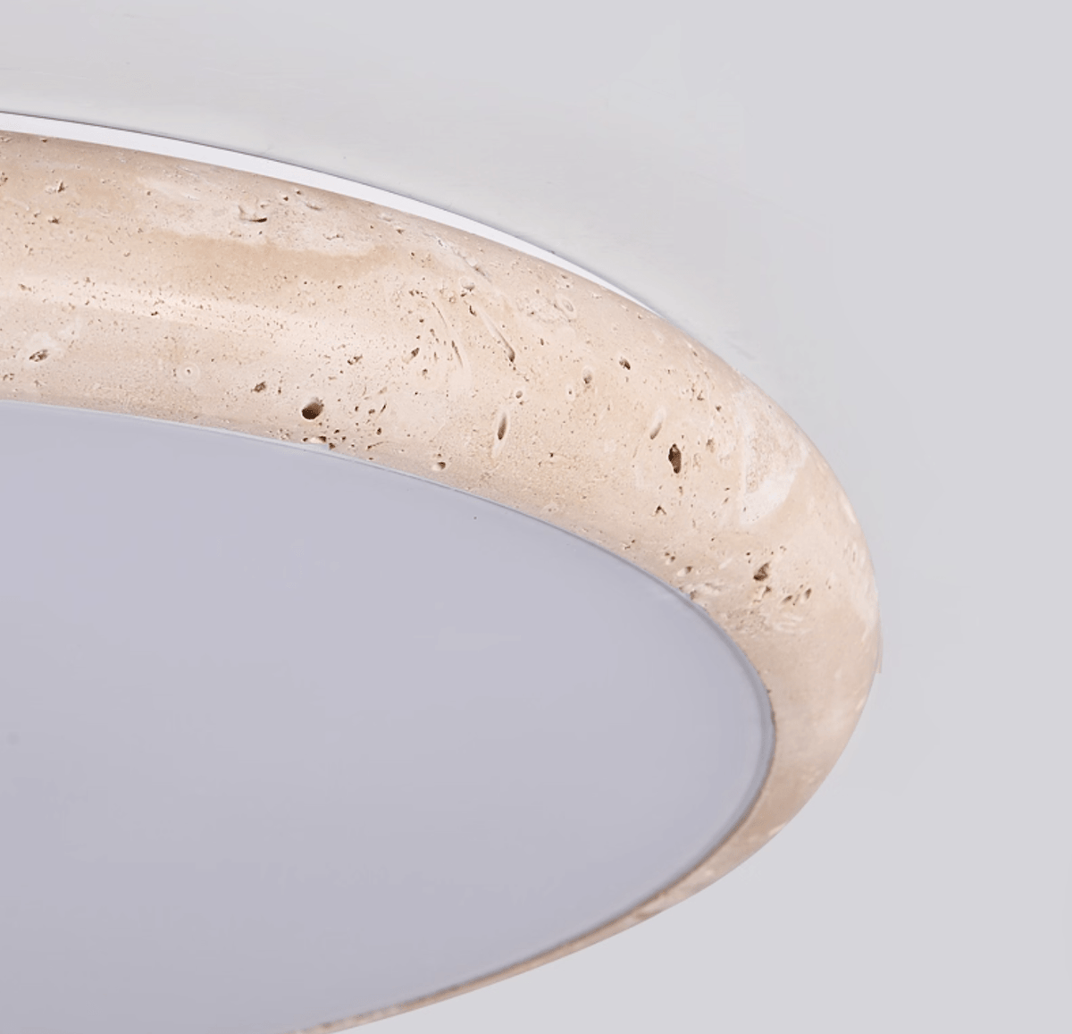 Taveria Travertine Halo Ceiling Light