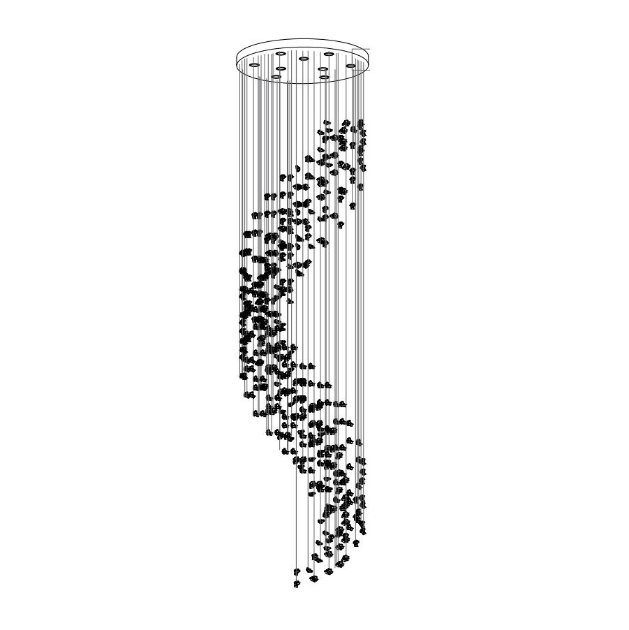 Xejan Raw Crystal Chandelier
