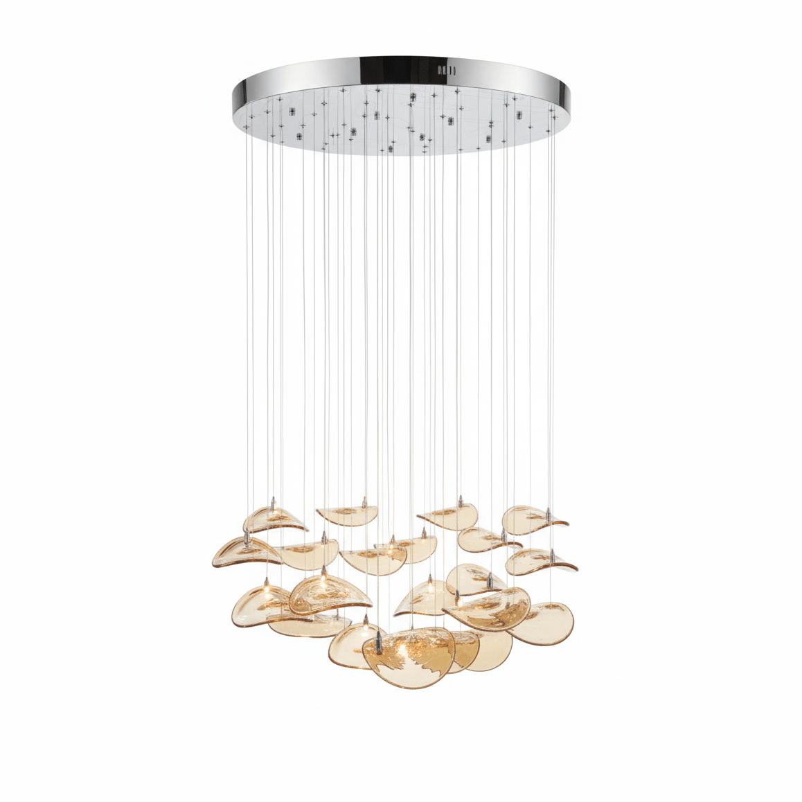 Venia Wave Floating Leaf Chandelier