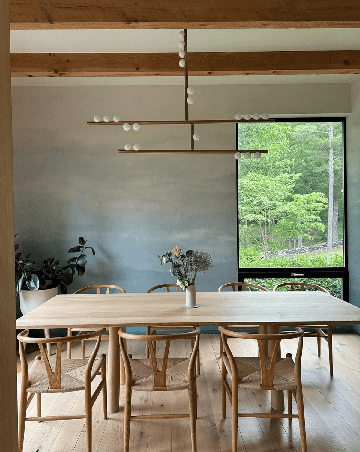 Yieli Brass Glass Drop Chandelier