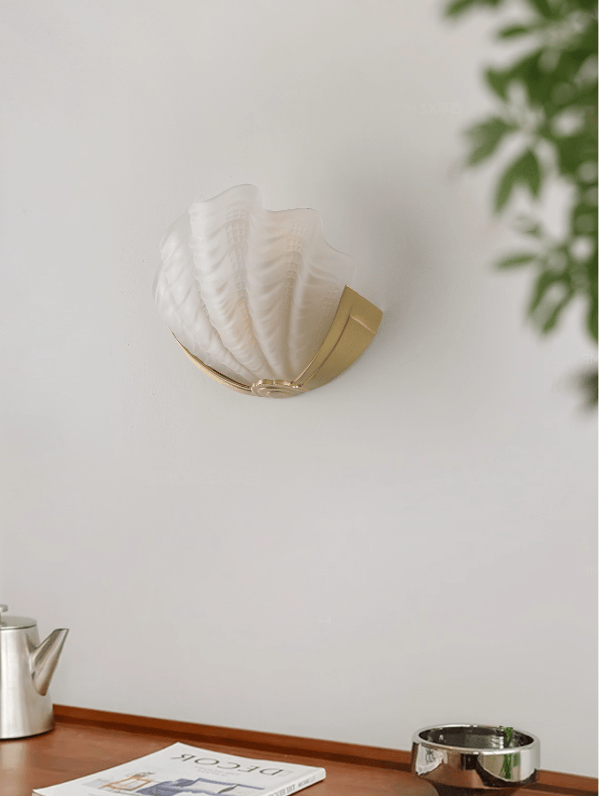 Nico Art Deco Glass Scallop Wall Light