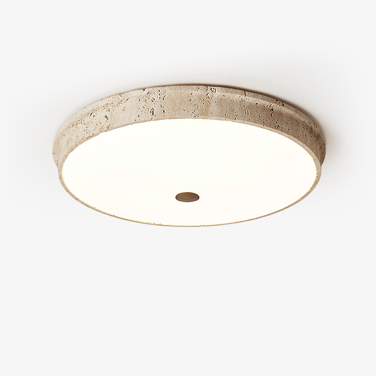 Seriraine Disc Yellow Travertine Ceiling Lamp