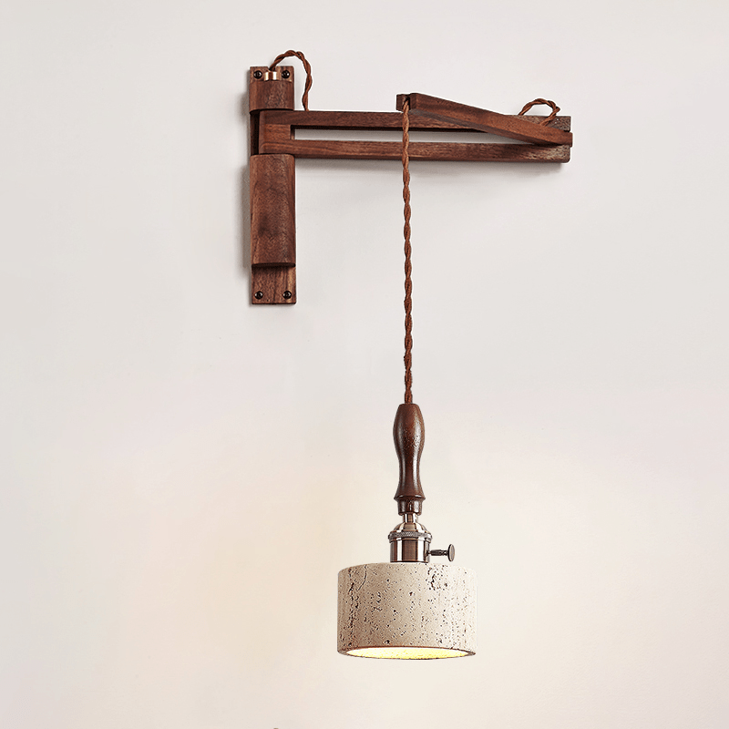 Sven Modern Yellow Travertine Wall Lamp