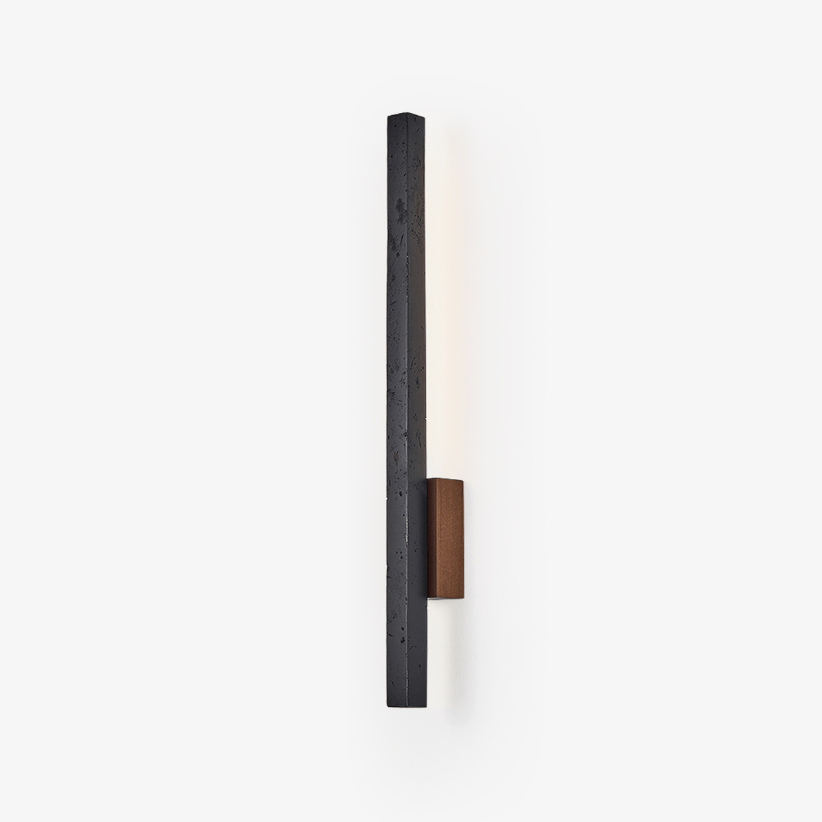 Juna Slim Black Travertine Linear Wall Lamp