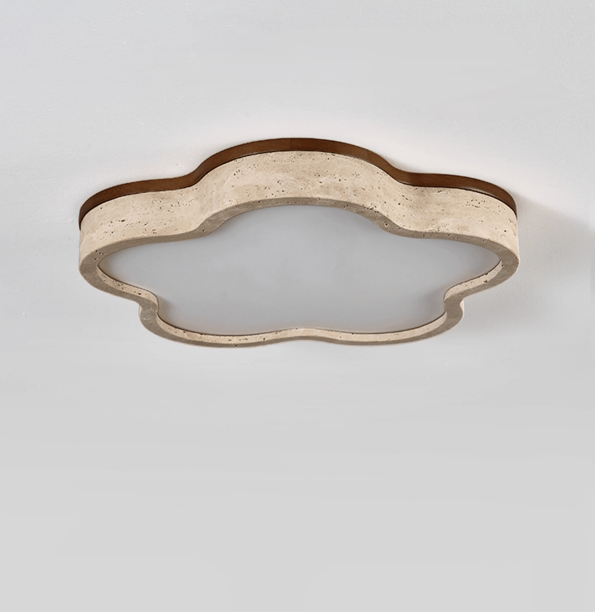 Yuki Marshmallow Five-Petal Cloudline Yellow Travertine Ceiling Lamp