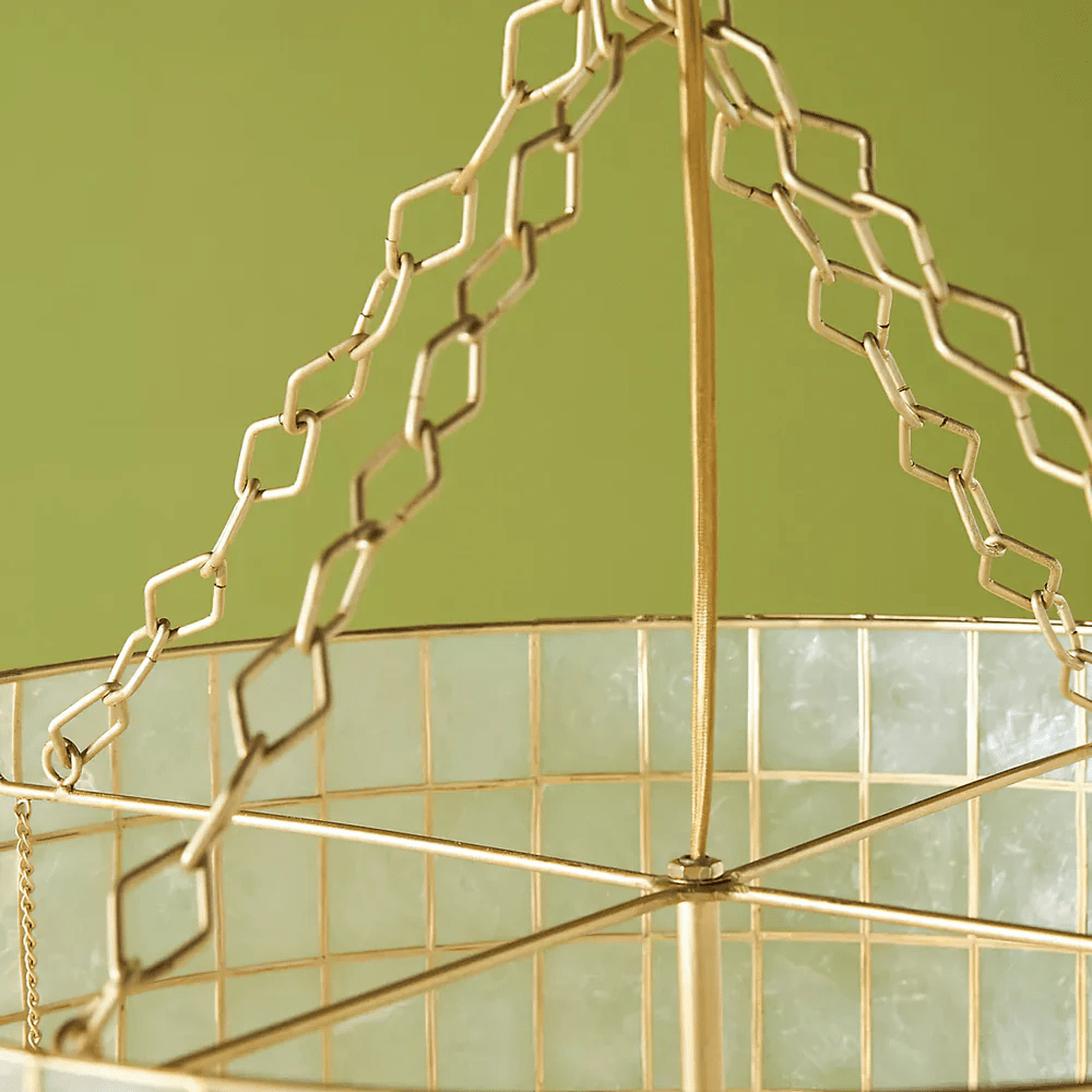 Flyn Gold Shell Metal Wavecrest Chandelier