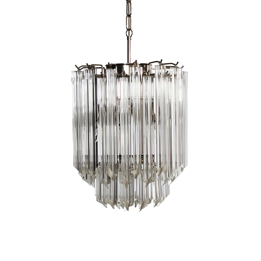 Luph Transparant Murano Glass Prism Chandelier