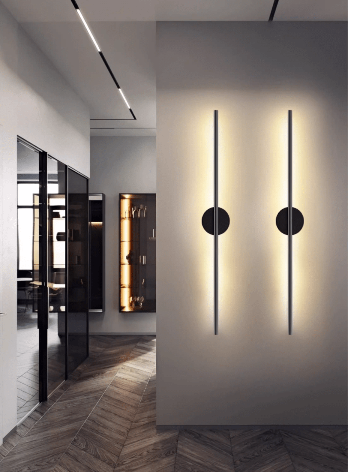Nomk Black Line Rechargeable Wall Lamp