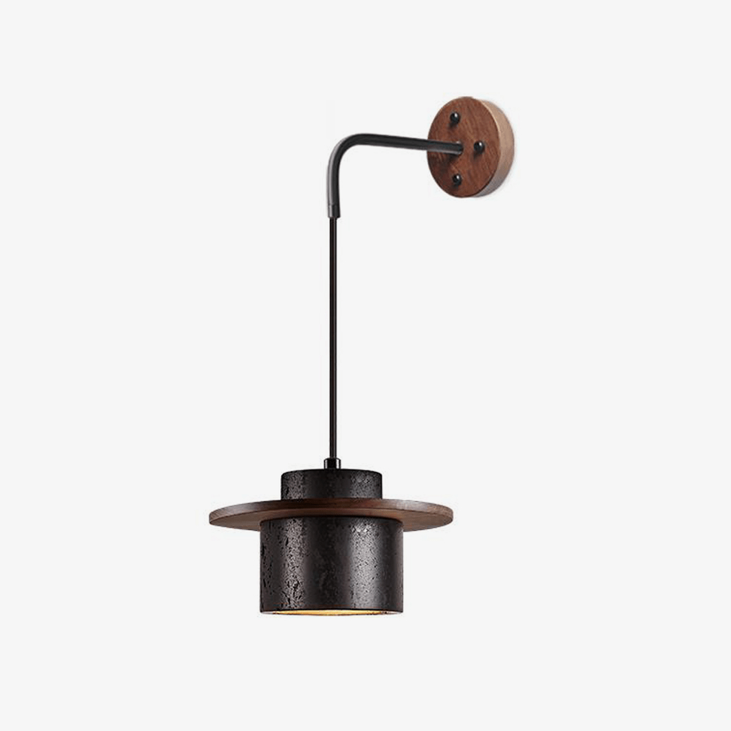 Halyn Modern Black Travertine Wall Light