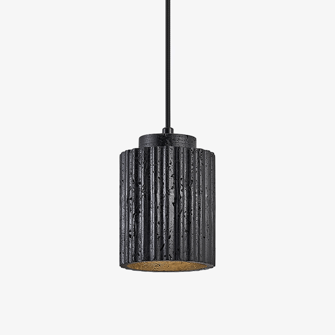 Hirb Ridge Black Travertine Pendant Light