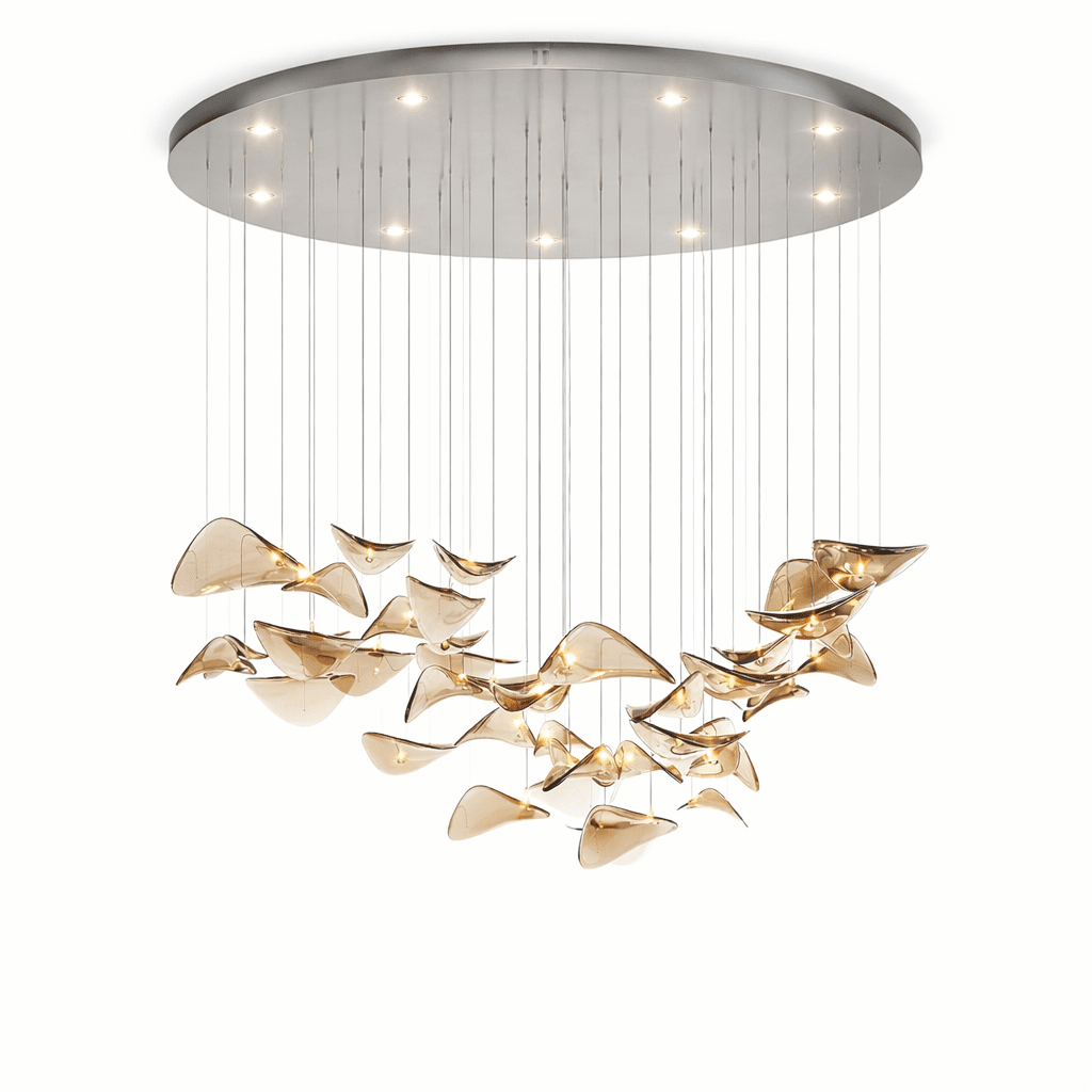 Venia Wave Floating Leaf Chandelier