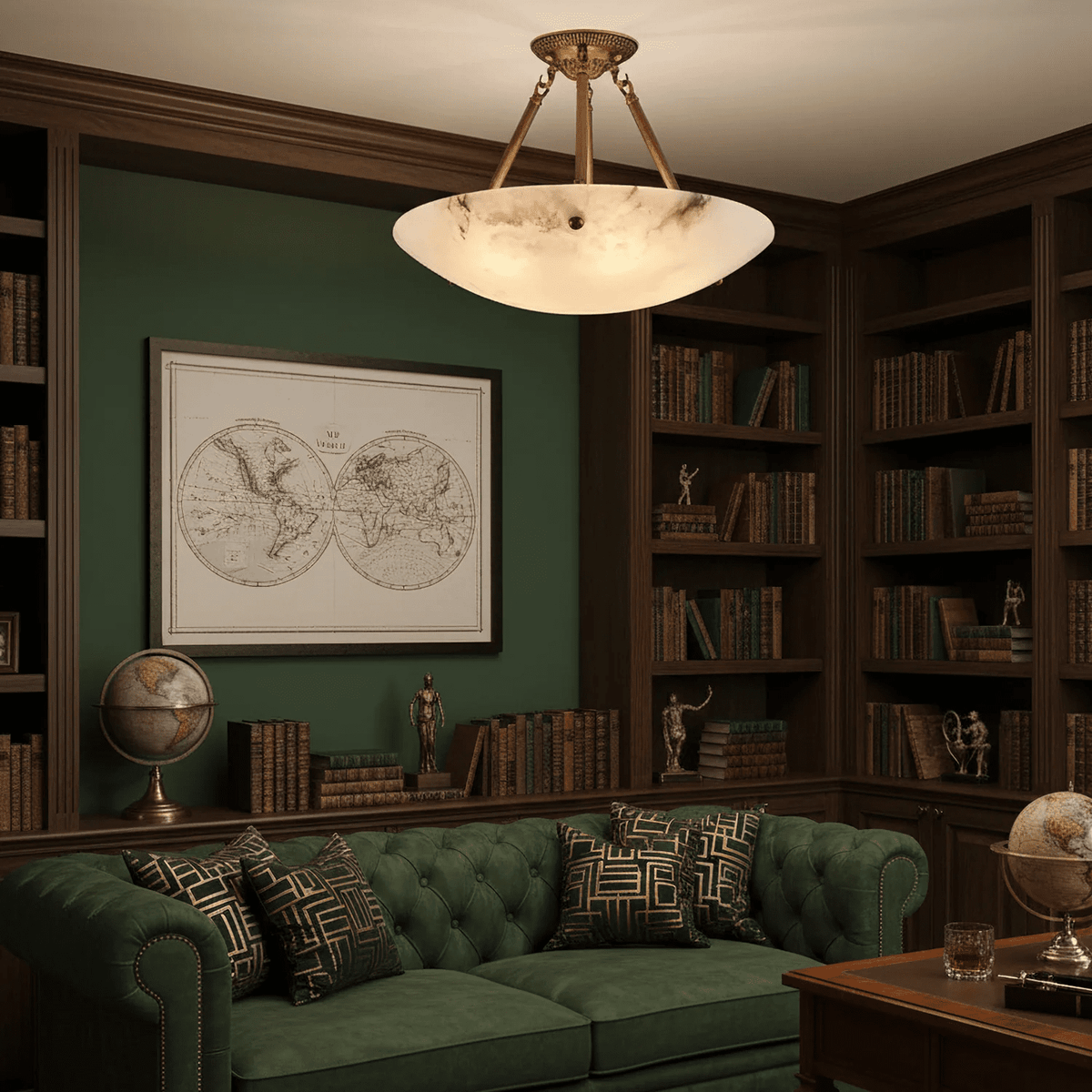 Belvarien Alabaster Ceiling Light