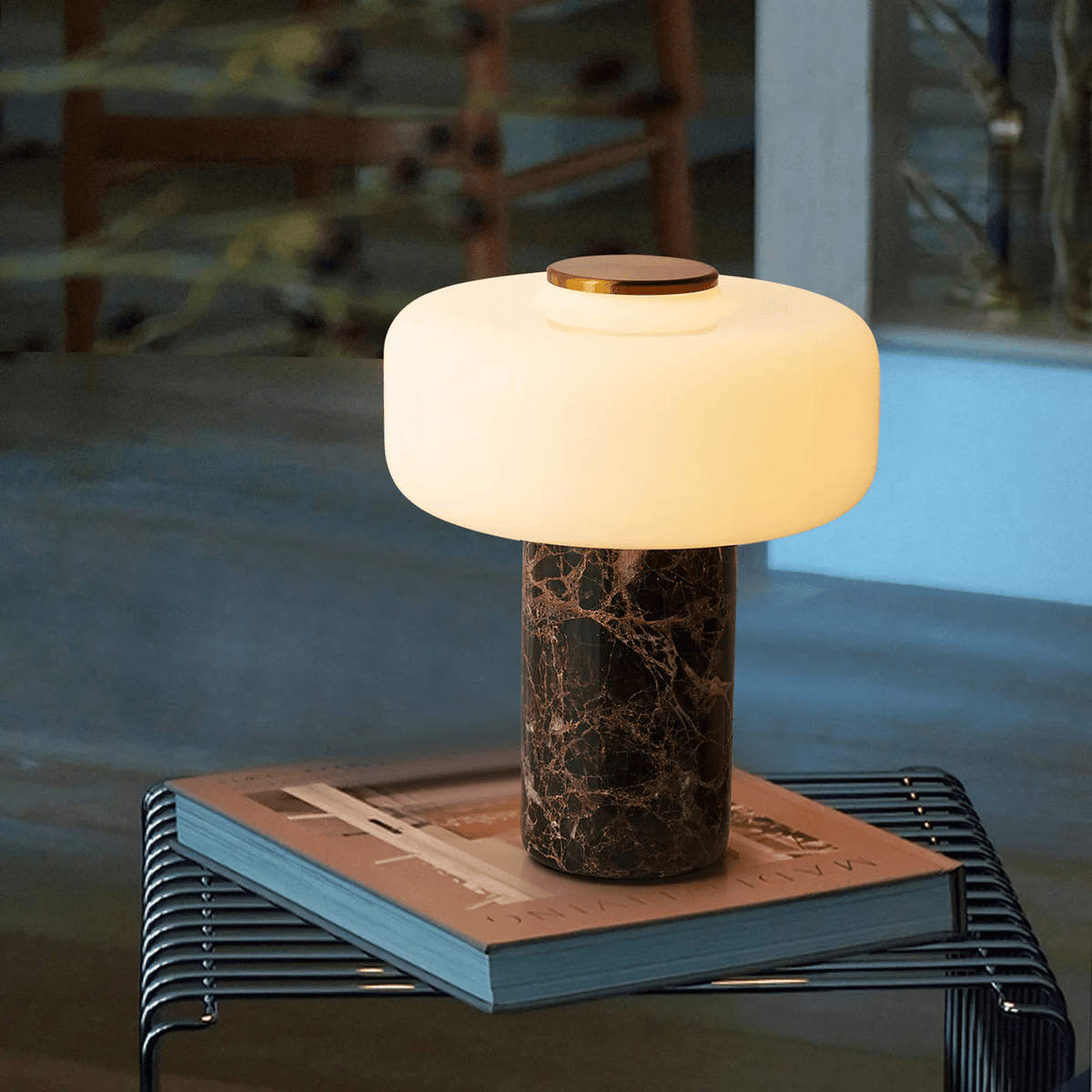 Waena Rechargeable Marble Table Lamp