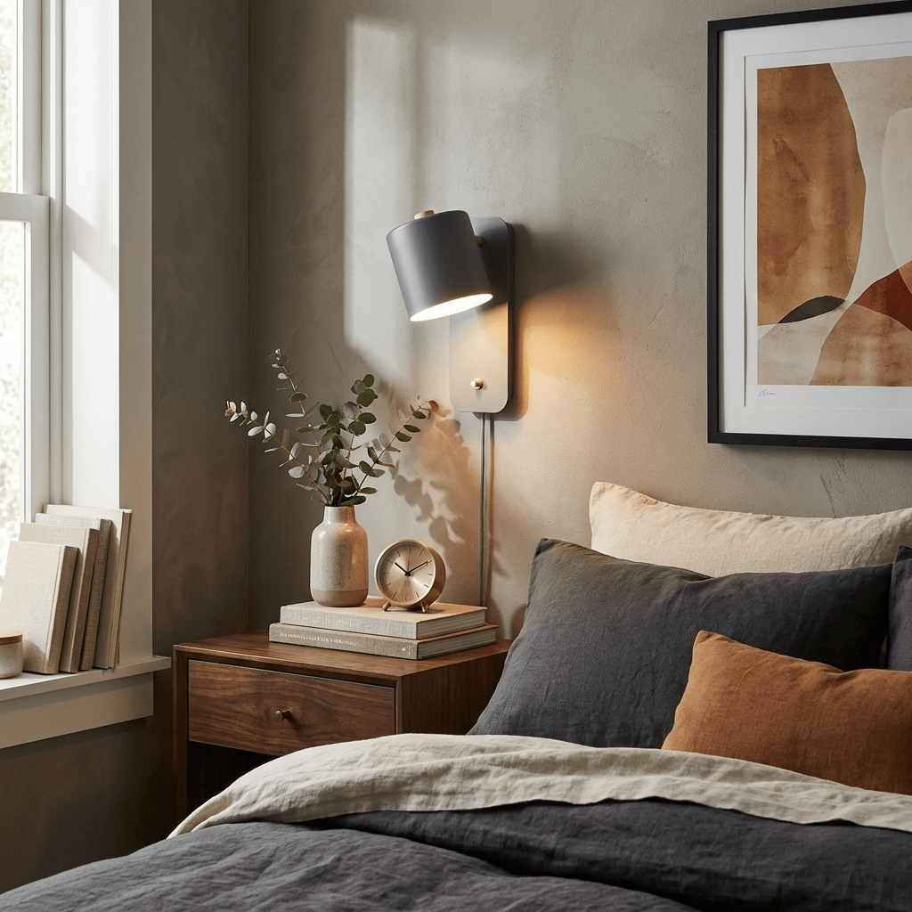 Buxia Rotatable Cylinder Plug In Indoor Wall Light