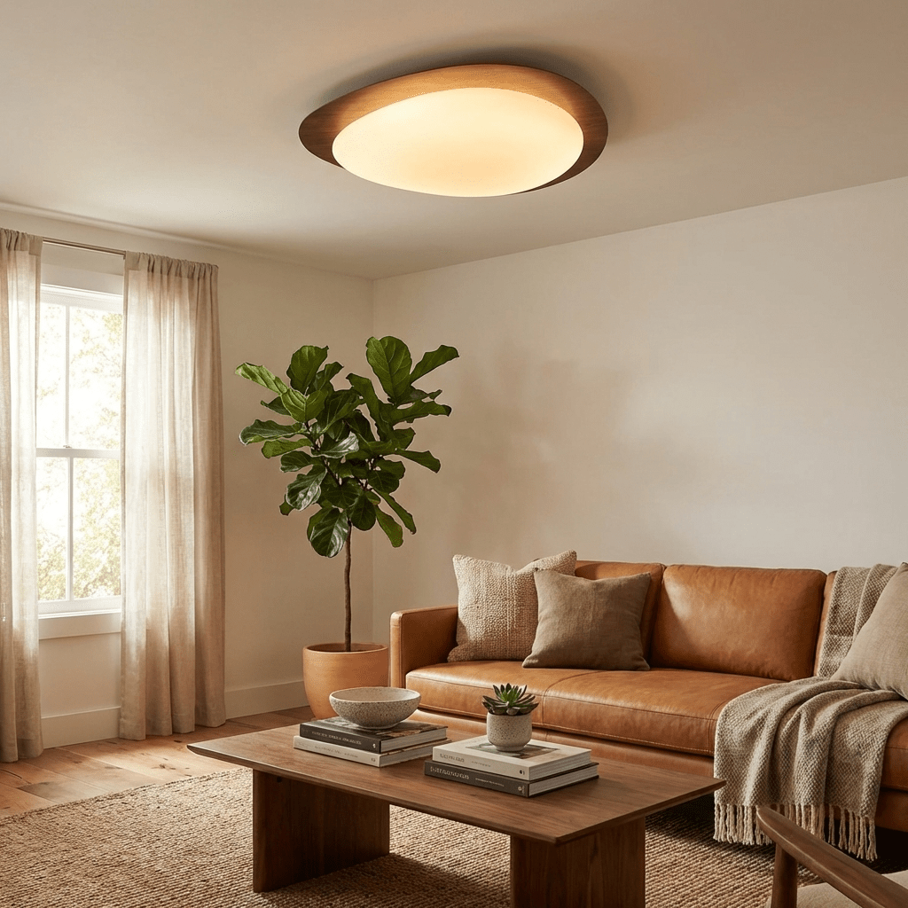 Jonoa Pebble Metal Flush Mount Ceiling Light