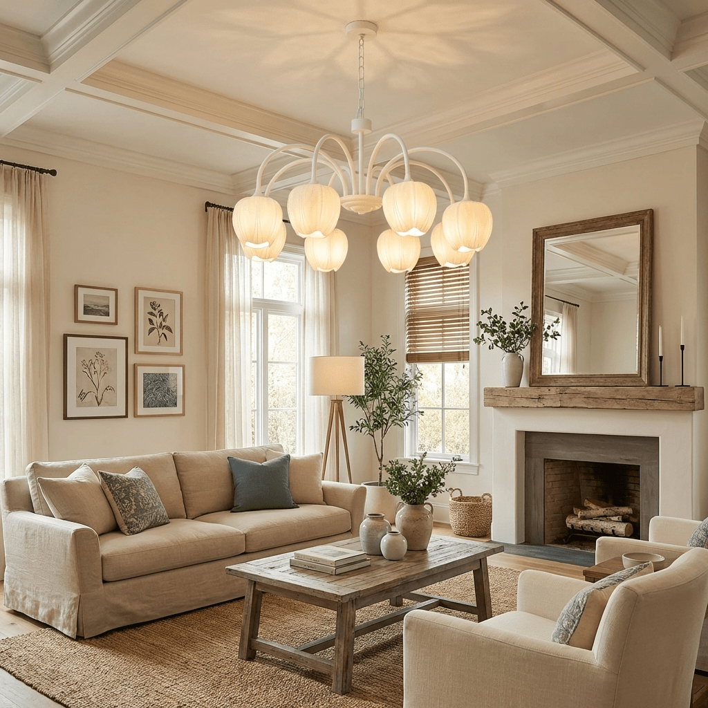 Gaina Tulip Matcha Chandelier