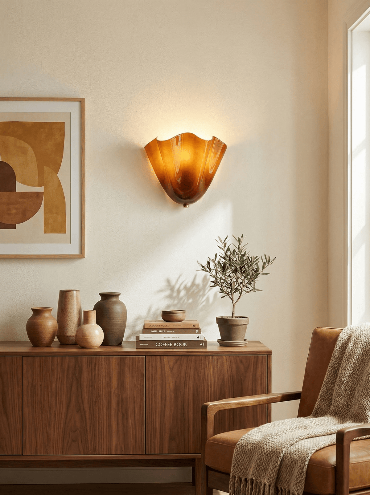 Zakia Glass Indoor Wall Light