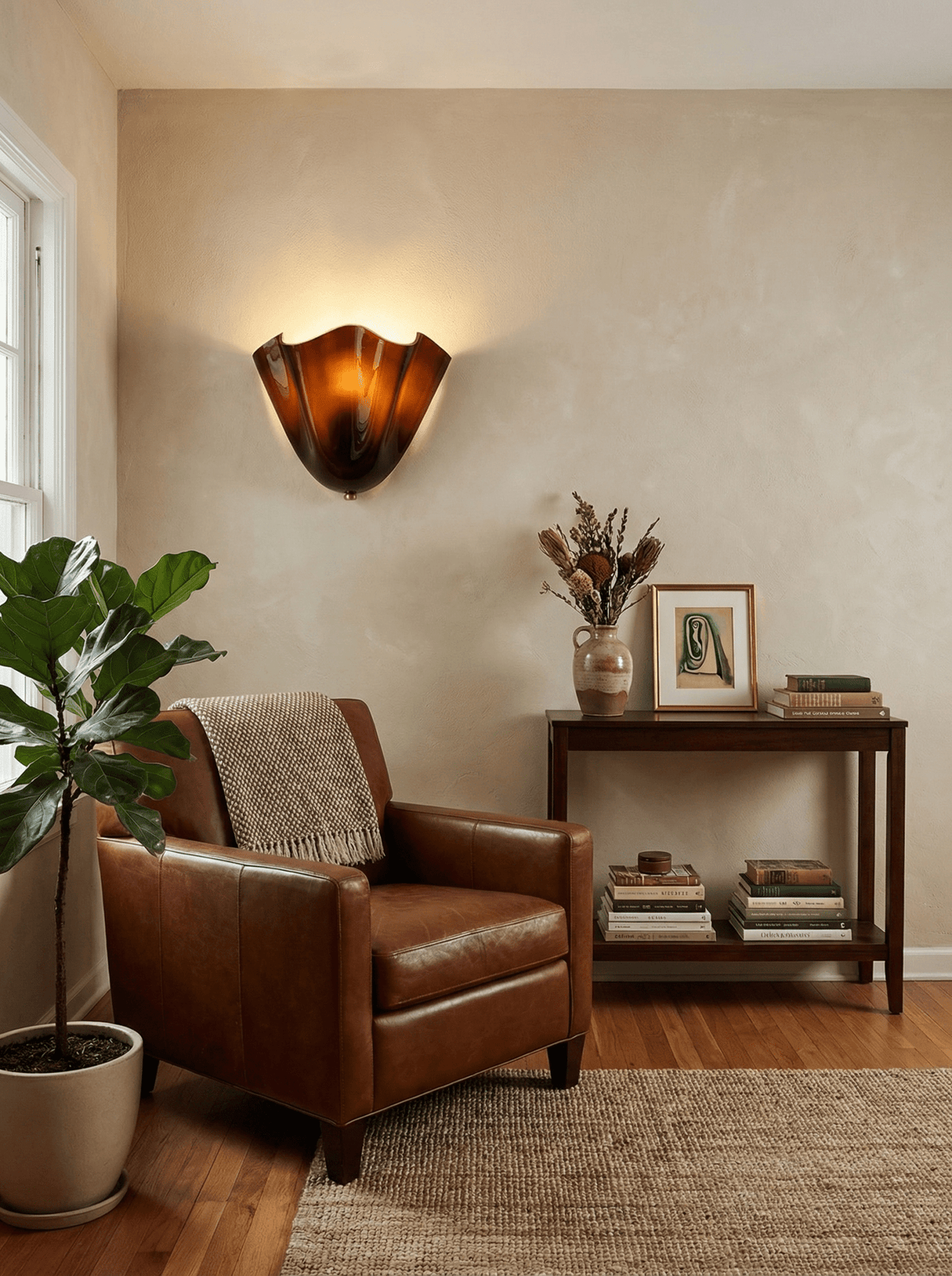Zakia Glass Indoor Wall Light
