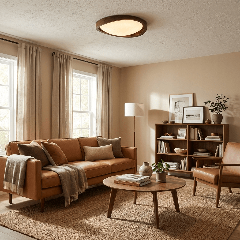 Kima Curved Edge Flush Mount Ceiling Light