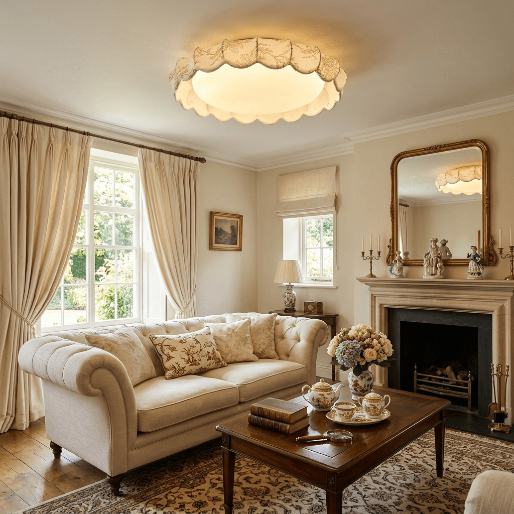 Fogan Lunaria Veil Flush Mount Ceiling Light