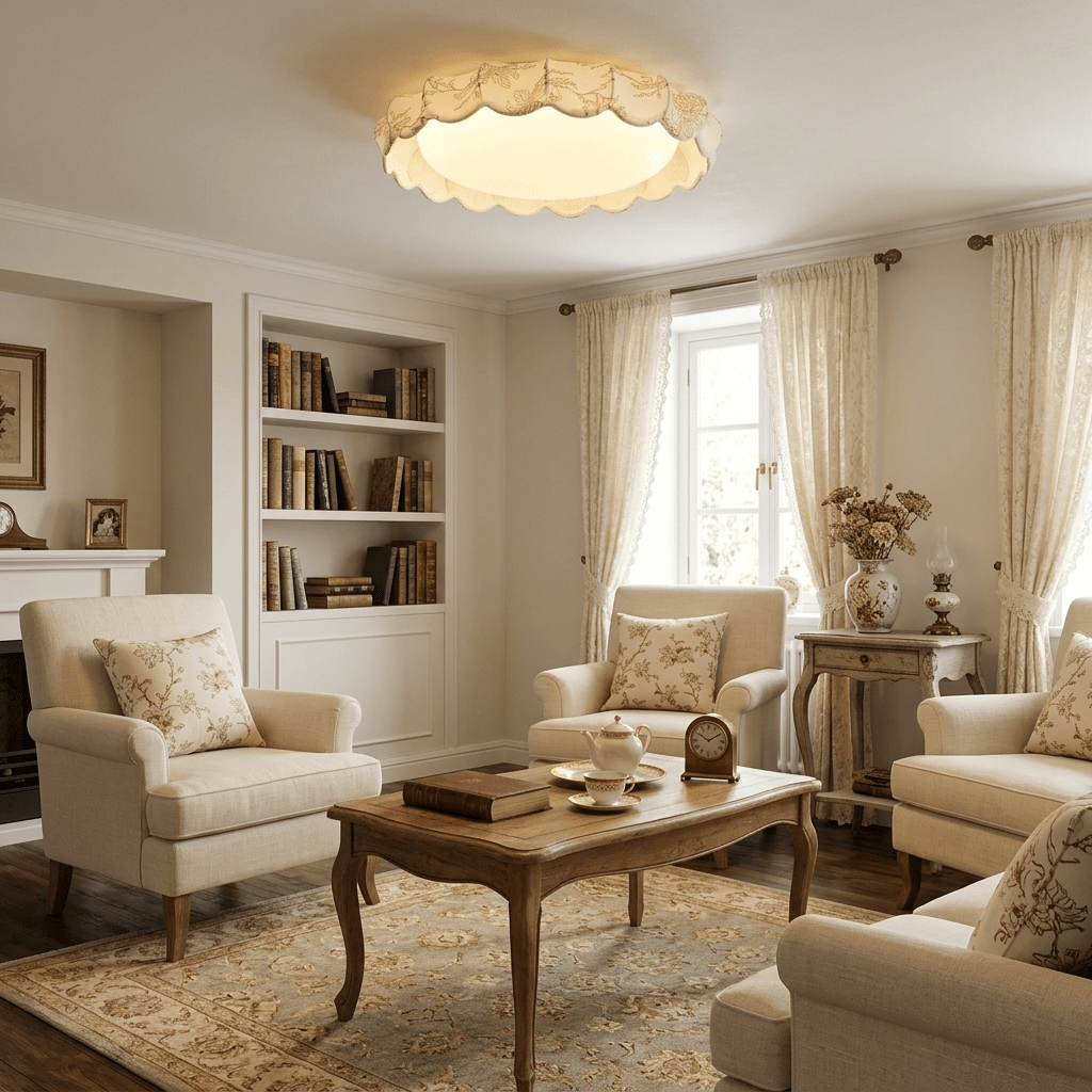 Fogan Lunaria Veil Flush Mount Ceiling Light