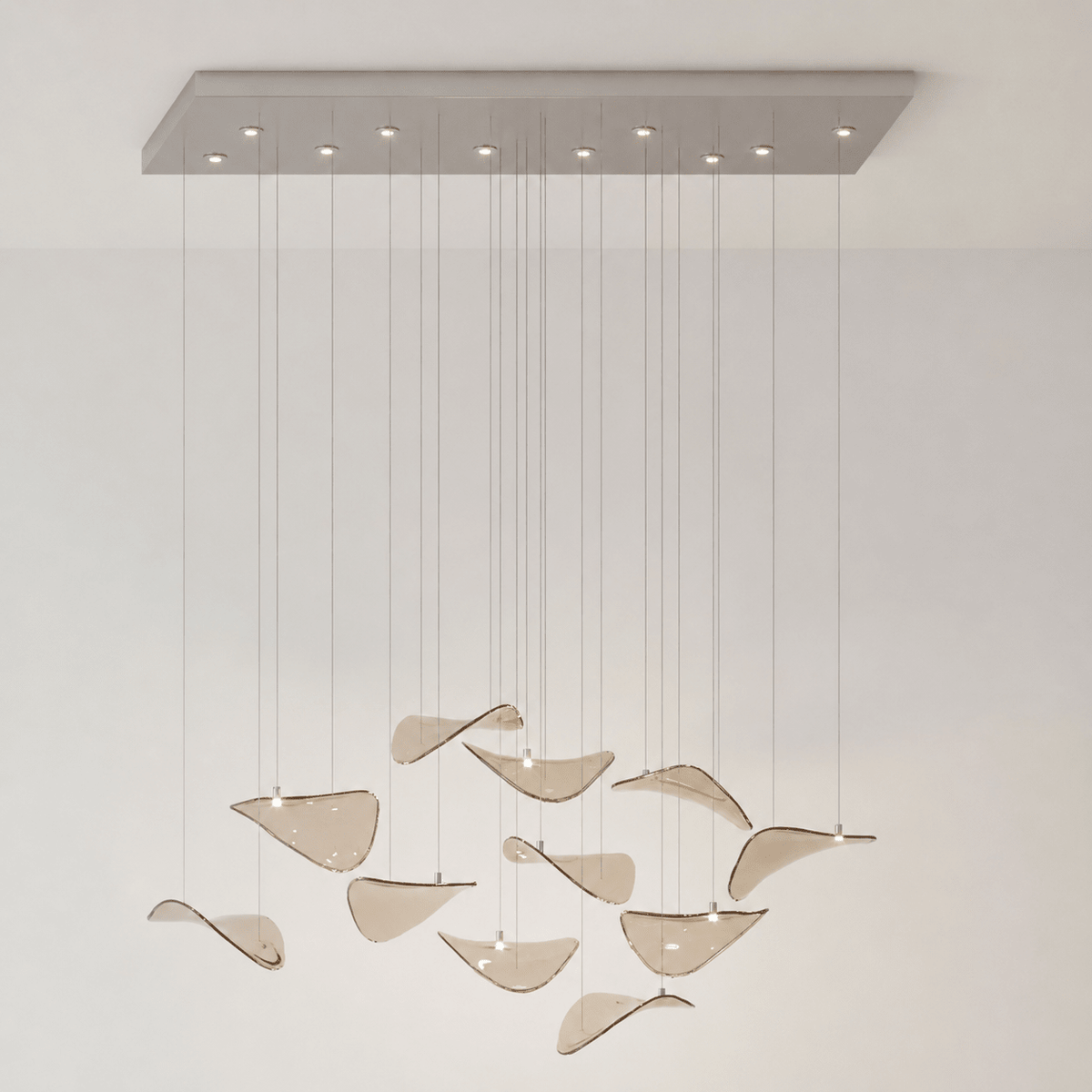 Venia Wave Floating Leaf Chandelier