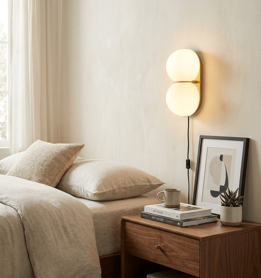Bola Globe Glass Plug In Indoor Wall Light