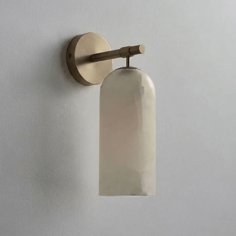 Posha Pillar Alabaster Indoor Wall Light