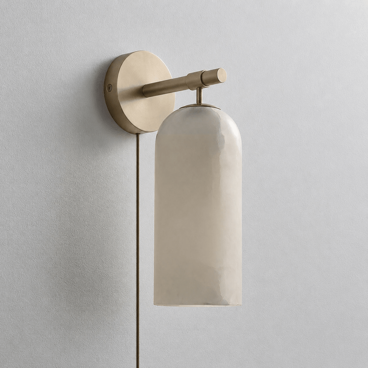 Zokel Pillar Alabaster Plug In Indoor Wall Light