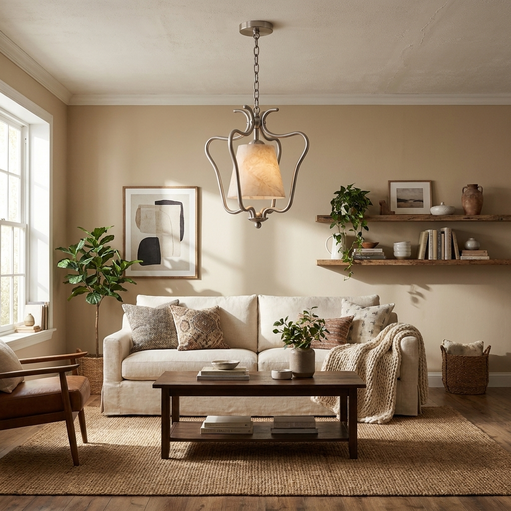 Pembermere Alabaster Lantern Pendant Lamp