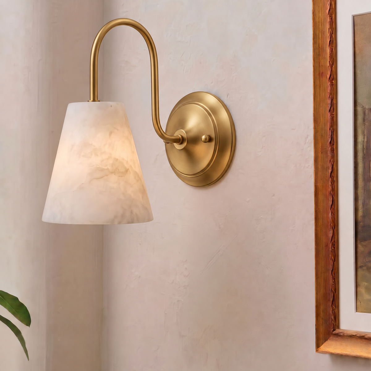 Yelmont Alabaster Wall Sconce
