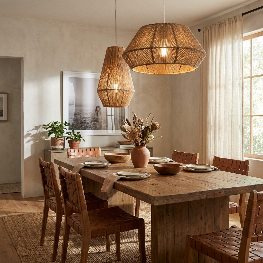 Navenwick Faceted Rope Pendant Lamp
