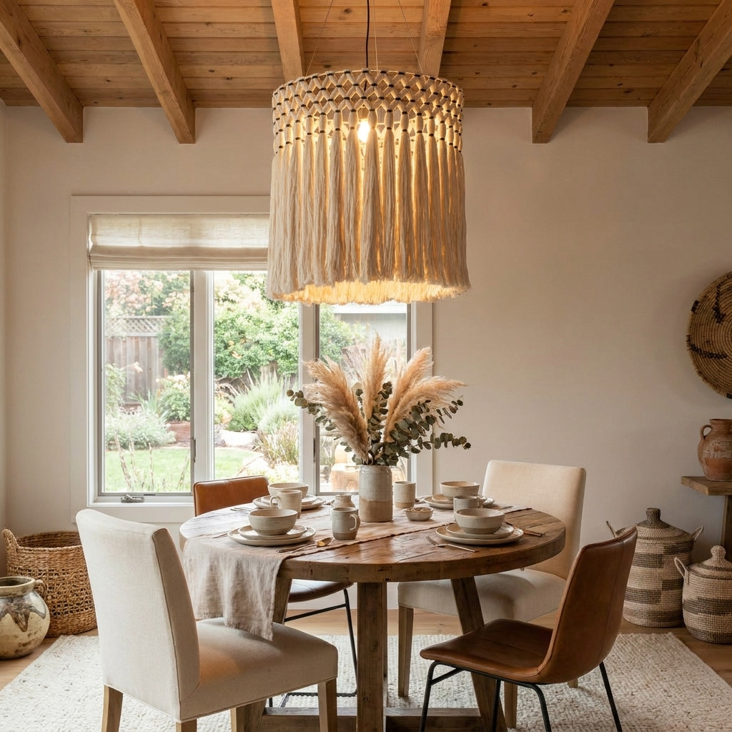Ulmont Macrame Tassel Pendant Lamp