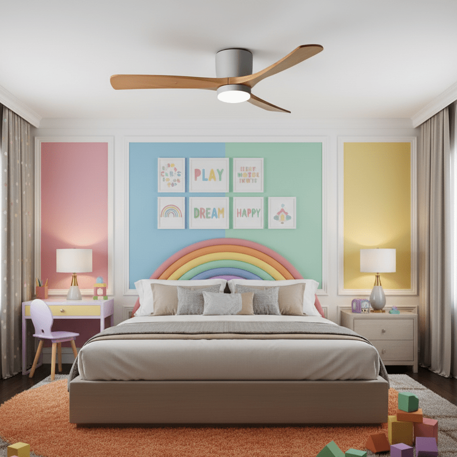 Kozia Wooden Ceiling Fan Light