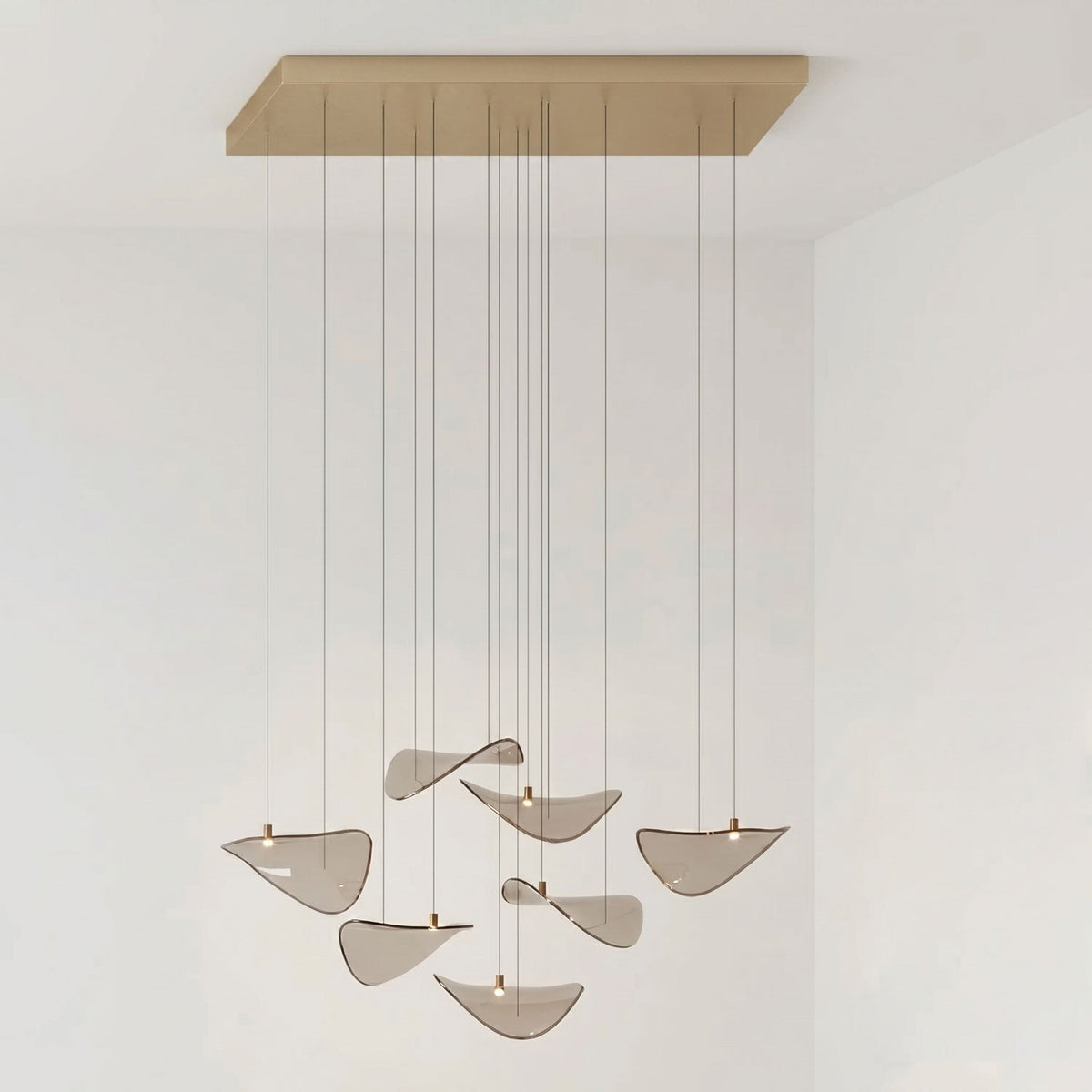 Venia Wave Floating Leaf Chandelier