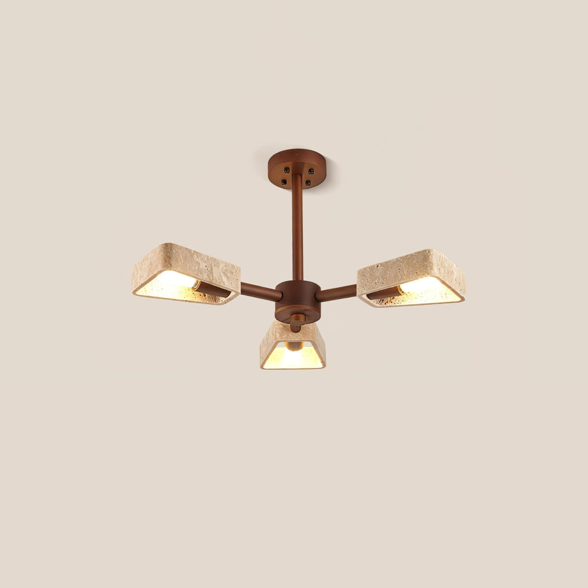 Hedra  Travertone  Geometric  Chandelier
