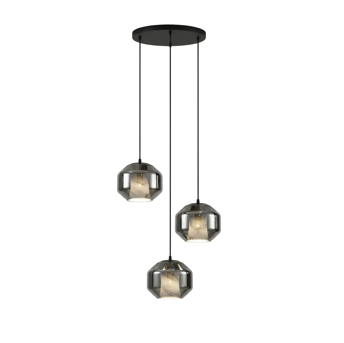 Yikia Alabaster Glass Cylinder Pendant Light