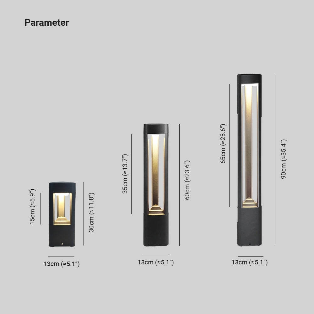 Ray Metal Triangular Hollow Outdoor Path Light - Lamp Outdoor