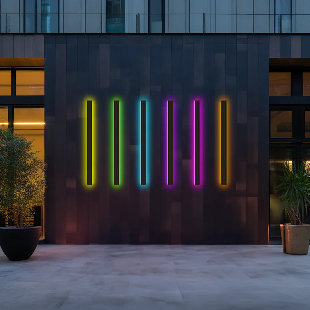 Arisha Ripple Minimalist Linear LED Outdoor Wall Lamp Metal Garden Corridor Balcony - Lamp Outdoor