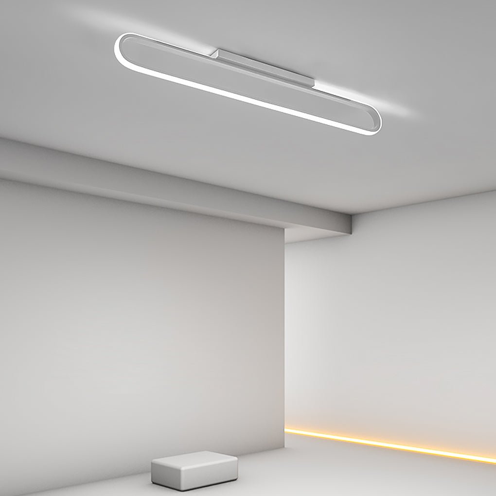 24'' Rectangle LED Black Flush Mount Ceiling Light Wall Lights - Lamp Outdoor